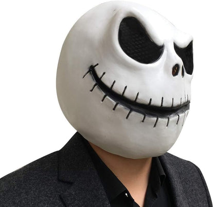 HOMELEX Jack Skellington Mask Helmet Halloween Carnival Nightmare Jack Skeleton Head Mask Horror Scary Cosplay Mask for Adult