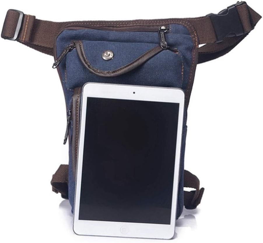 Motorcycle Drop Leg Bag Nylon Waist Pack for Men Women Travel Hiking Tactical Cycling Bike Ride Riding Crossbody Shoulder Fanny Pouch