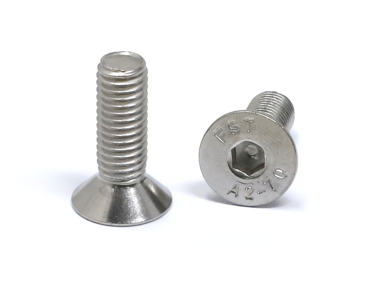 iexcell 5 Pcs M8 x 80mm Thread Pitch 1.25 mm Stainless Steel 304 Hex Socket Flat Head Cap Screws Bolts Kit