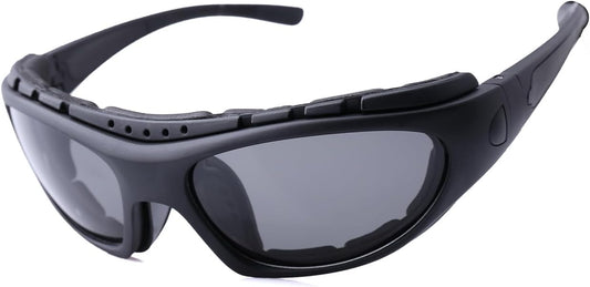 FIMOSON Motorcycle Riding Glasses for Men, Motorcycle Goggles Padding Goggles UV Protection Dustproof Windproof Wrap glasses