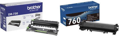 Brother original TN730 High-Yield Black Toner Cartridge, higher yield for value, original toner replacement cartridges, for Brother laser printers HL-L2395DW, DCP-L2550DW, MFC-L2750DW, and more