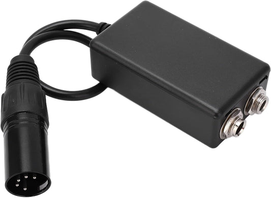 Pilot Headset Adapter, Aviation Headset Adapter, GA Dual Plugs to XLR 5 Pin Male Adapter for Headphone Extension Cable