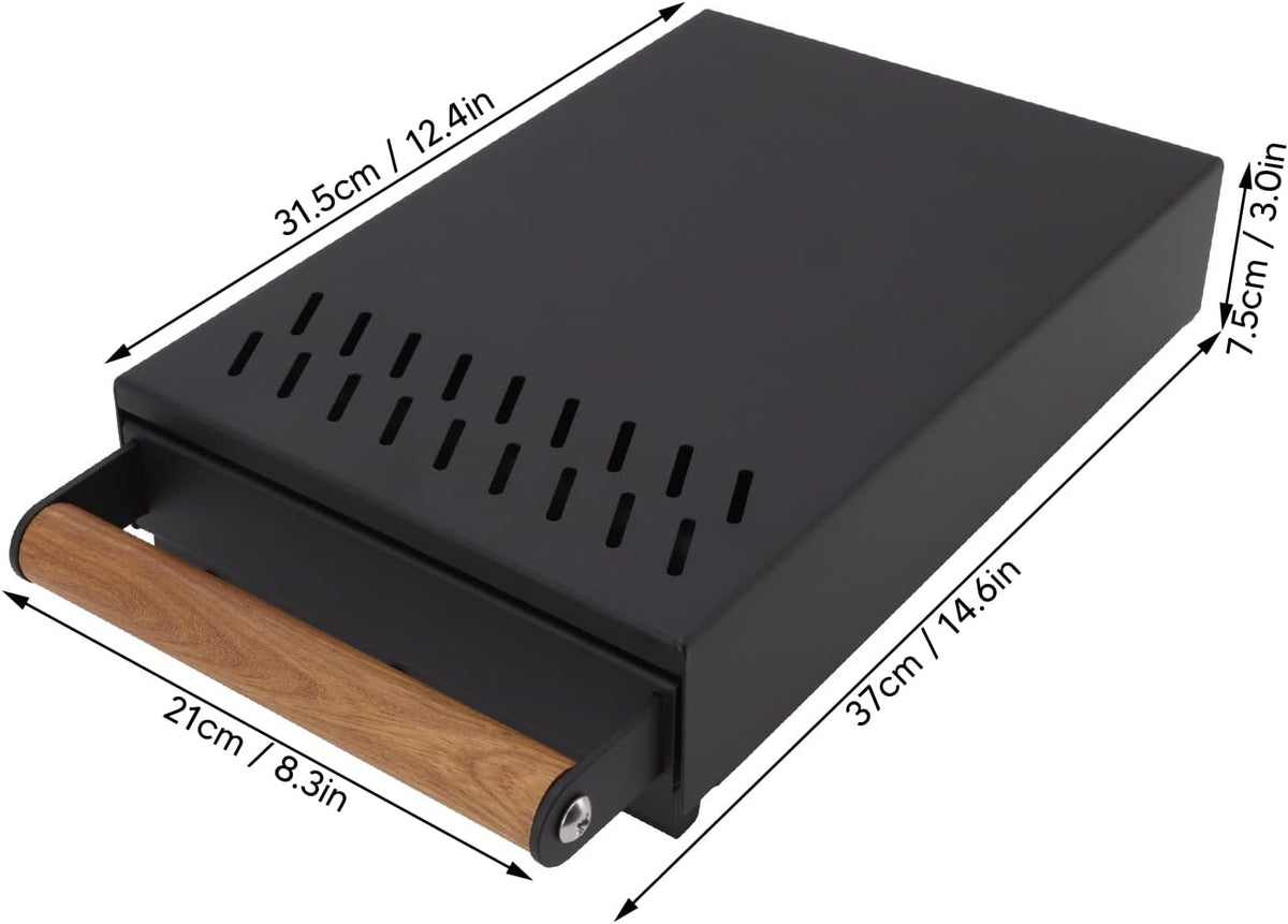 Tbest Stainless Steel Coffee Drawer Container, Removable for Easy Use Rustproof, convenient cleaning, versatile for office, kitchen