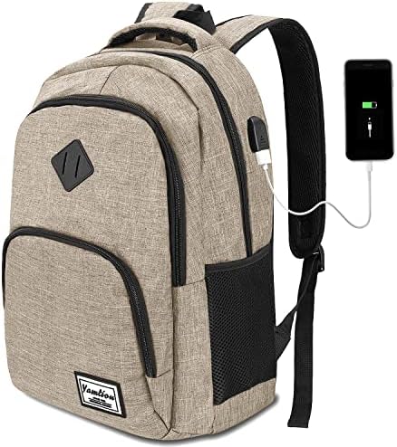 Backpack for Men and Women,School Backpack for Teens,Laptop Bookbag with USB Port for Business Work College Travel