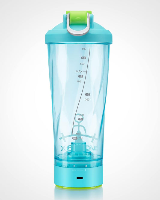 VOLTRX Electric Shaker Bottle - VortexBoost Portable USB C Rechargeable Protein Shake Mixer, Shaker Cups for Meal Replacement Shakes, BPA Free, Colored Light Base, 24 oz