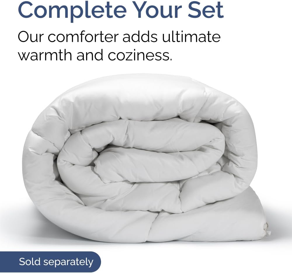 Extra Deep Queen Sheet Set - 6 Piece Breathable & Cooling Sheets - Hotel Luxury Bed Sheets Set - Easy & Secure Fit - Soft, Wrinkle Free & Comfy Sheets Set - White Sheet Set w/Extra Deep Pockets