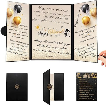 Roetyce Retirement Party Decorations, Funny Retirement Guest Book Alternative, Hapyy Retirement Decorations, Best Retirement Gifts for Women Men, Retirement Signature Board Book, Jumbo Retirement Card