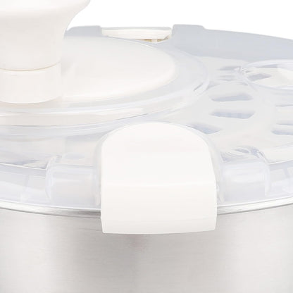 Stainless Steel Salad Spinner 5L Multifunctional Lettuce Spinner Vegetable Dryer with Lid Drain Bowl Colander for Home Kitchen