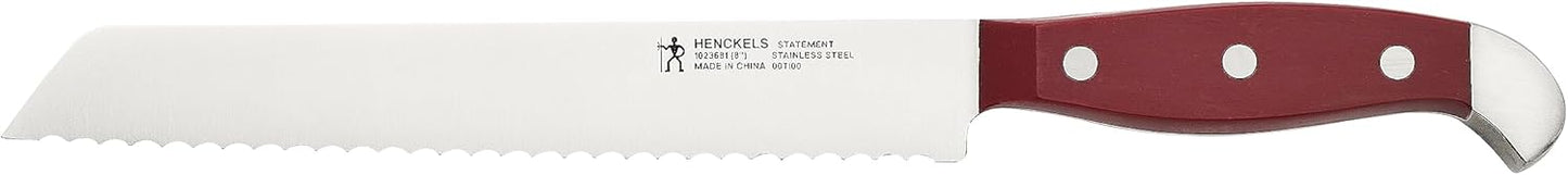 HENCKELS Statement 15Piece White-Handled Knife Block Set with Shears, Sharpening Steel - Dishwasher Safe, Ergonomic Handle