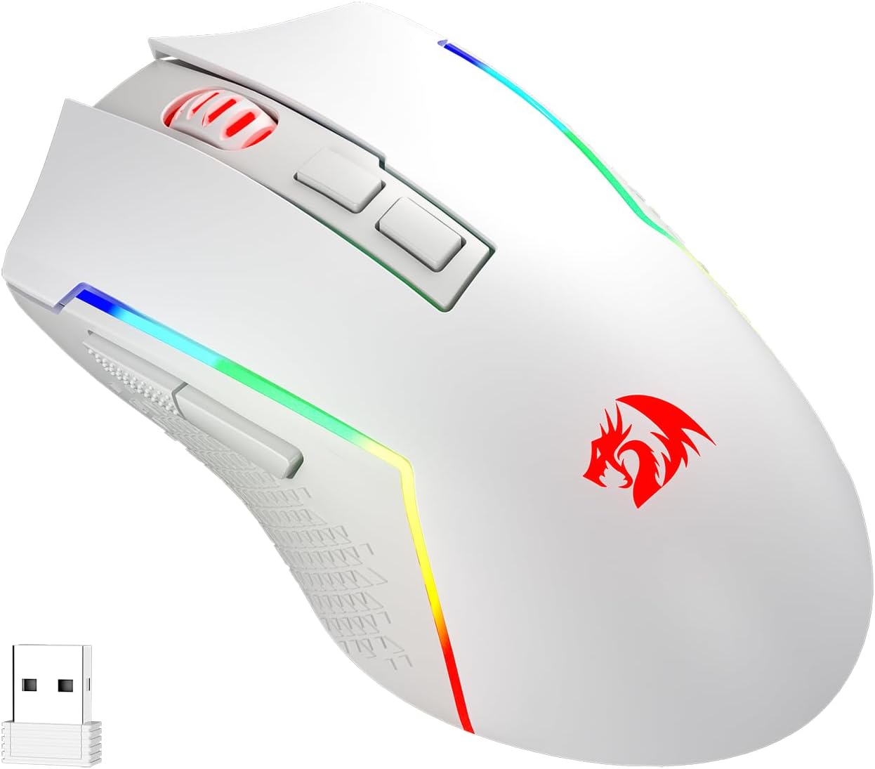 Redragon M693 Wireless Gaming Mouse, 8000 DPI Wired/Wireless Mouse w/ 3-Mode Connection, BT & 2.4G Wireless, 7 Macro Buttons, Durable Power Capacity for PC/Mac/Laptop