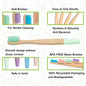 Bamboo Toothbrush, Charcoal Tooth Brush, Natural Wooden Toothbrushes, Soft Bristles Toothbrushes for Kids (Mixed Colors)10 Pcs