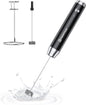 Maestri House Rechargeable Milk Frother, Handheld Electric Foam Maker Waterproof Detachable Stainless Steel Whisk Drink Mixer Foamer with Stand,LunaFro