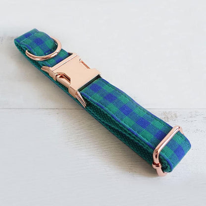 PETDURO Personalized Buffalo Plaid Dog Collar Red Black - Engraved Name and Phone Number on Black Metal Buckle - Custom for Small Medium Large Boy Girl Dogs - Add Leash Bow Tie via Customize Now