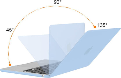 MOSISO Compatible with MacBook Air 13 inch Case 2025 2024 2023 2022 M4 A3240 M3 A3113 M2 A2681, Plastic Hard Shell&Keyboard Cover&Screen Film&Pouch for MacBook Air 13.6 inch Case, Crystal Clear