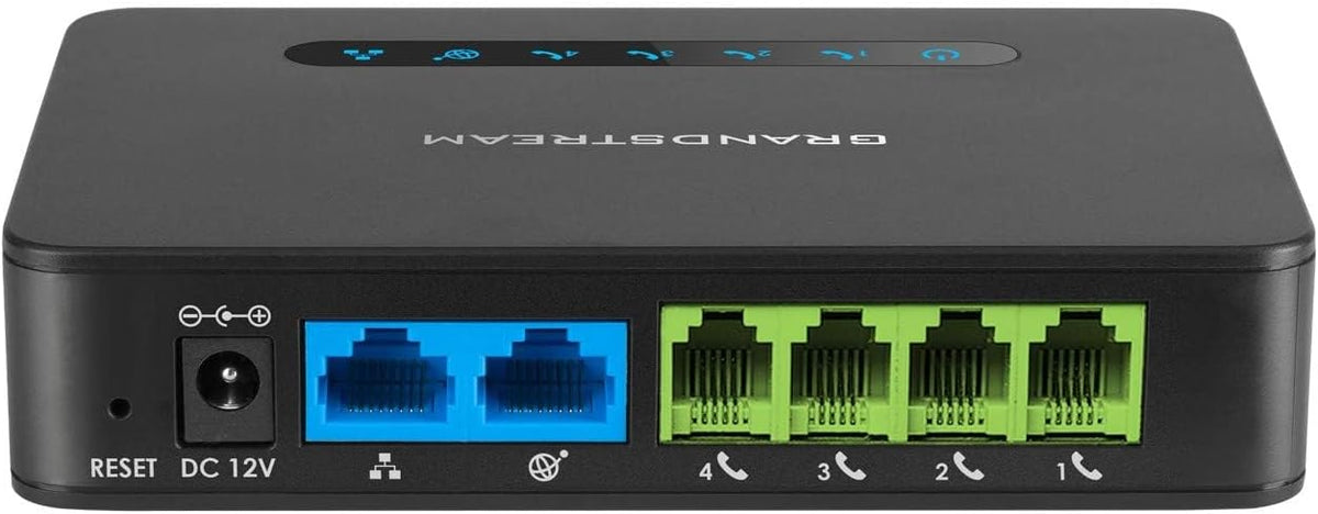 Grandstream GS-HT814 4 Port Ata with 4 Fxs Ports and Gigabit NAT Router Voip Phone and Device, Black