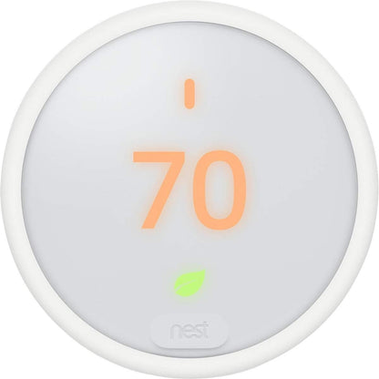 Google Nest Thermostat E - Programmable Smart Thermostat for Home T4000ES - 3rd Generation Nest Thermostat (Frosted White)- Compatible with Alexa Bundle with Nest Temperature Sensor
