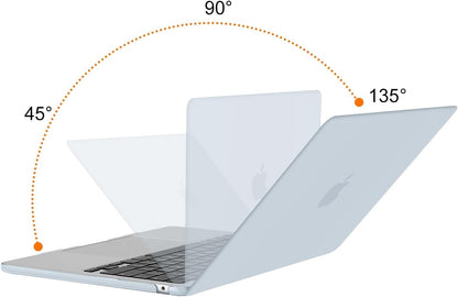 MOSISO Compatible with MacBook Air 13 inch Case 2025 2024 2023 2022 M4 A3240 M3 A3113 M2 A2681, Plastic Hard Shell&Keyboard Cover&Screen Film&Pouch for MacBook Air 13.6 inch Case, Crystal Clear
