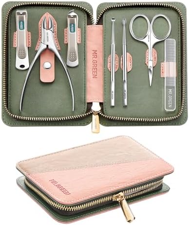 Manicure Set, Pedicure Sets, Nail Clipper Sets, Stainless Steel Professional Nail Cutter Kits with Travel Case (12 Count)