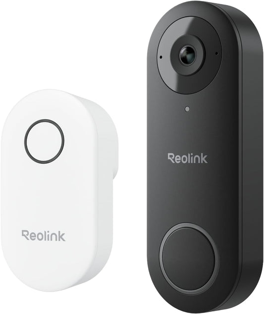 REOLINK Video Doorbell WiFi 2K Wired Doorbell Camera No Subscription