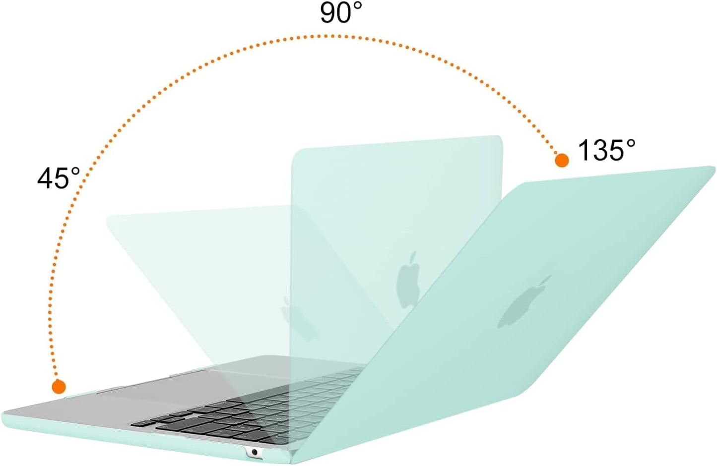 MOSISO Compatible with MacBook Air 13 inch Case 2025 2024 2023 2022 M4 A3240 M3 A3113 M2 A2681, Plastic Hard Shell&Keyboard Cover&Screen Film&Pouch for MacBook Air 13.6 inch Case, Crystal Clear