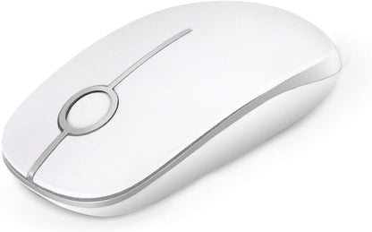 Wireless Mouse, Vssoplor 2.4G Slim Portable Computer Mice with Nano Receiver for Notebook, PC, Laptop, Computer (Black and Sapphire Blue)