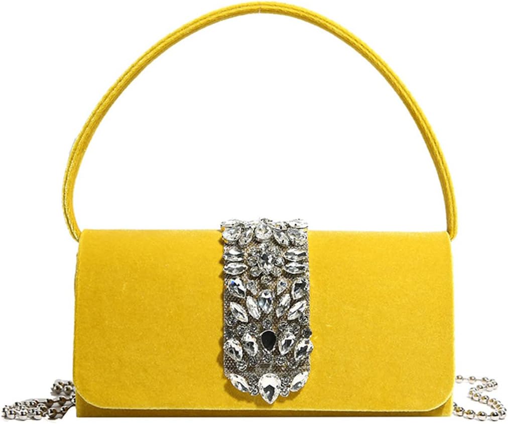 CORIOS Evening Bag for Women Rhinestone Clutch Bag Sparkly Crystal Handbag Bridal Wedding Purse Glitter Shoulder Bag