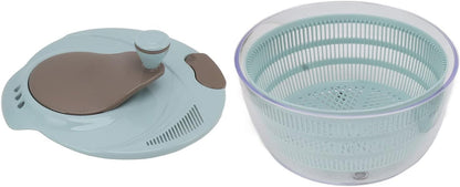 Haofy Plastic Salad Spinner Fast Mixing Salad Dehydrator for Kitchen, Spinners for Vegetables and Fruit (Blue)