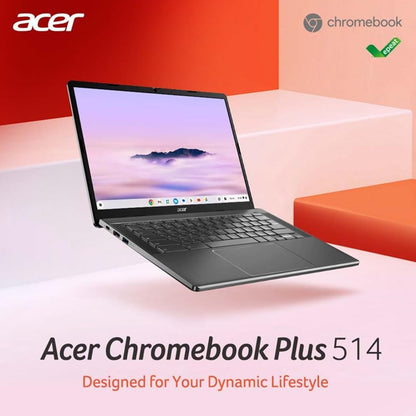 Acer Chromebook Plus Laptop with Google AI | 14" WUXGA 1920 x 1200 IPS Touch Display | AMD Ryzen 3 7320C | 8GB LPDDR5X | 128GB eMMC | Wi-Fi 6E | Chrome OS | CB514-3HT-R8RB