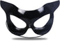 Utavu Women's Cat Eye Mask - Halloween Face Mask, Black, Half Cat Mask, Adults Accessory