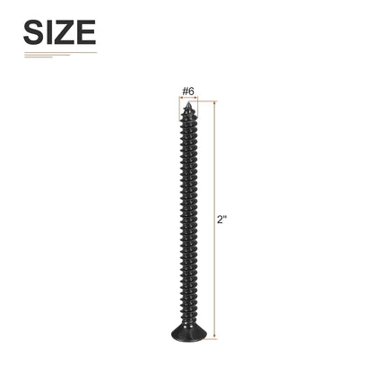 DTGN 100Pcs #6x1/2 Flat Head Wood Screws, 304 Stainless Steel Phillips Self Tapping Screws - Good for Woodworking, Furniture - Silver