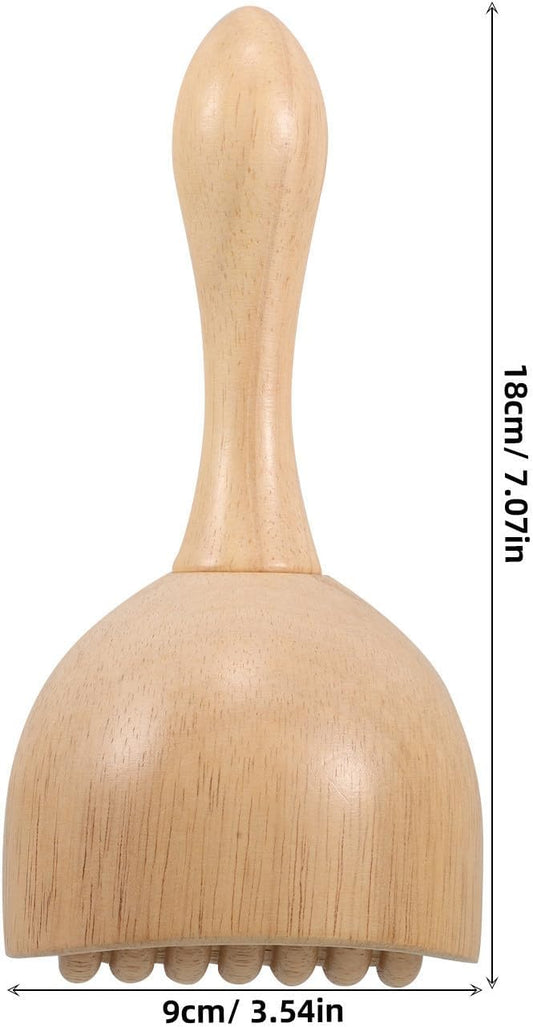 Generic Wood Massage Cup with Roller, Wooden Cupping Tool for Home Use and Facial Massage