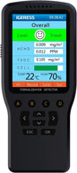 Air Quality Tester, 8 in 1 Air Quality Monitor Indoor，Formaldehyde Detector, voc Meter, Detect Indoor HCHO,TVOC,AQI,PM2.5,PM10,PM1.0,Temperature and Humidity Tester (Black)
