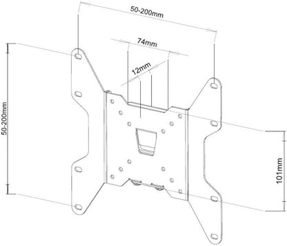 Techly Ultra Slim Fixed TV Wall Mount- 40-65in