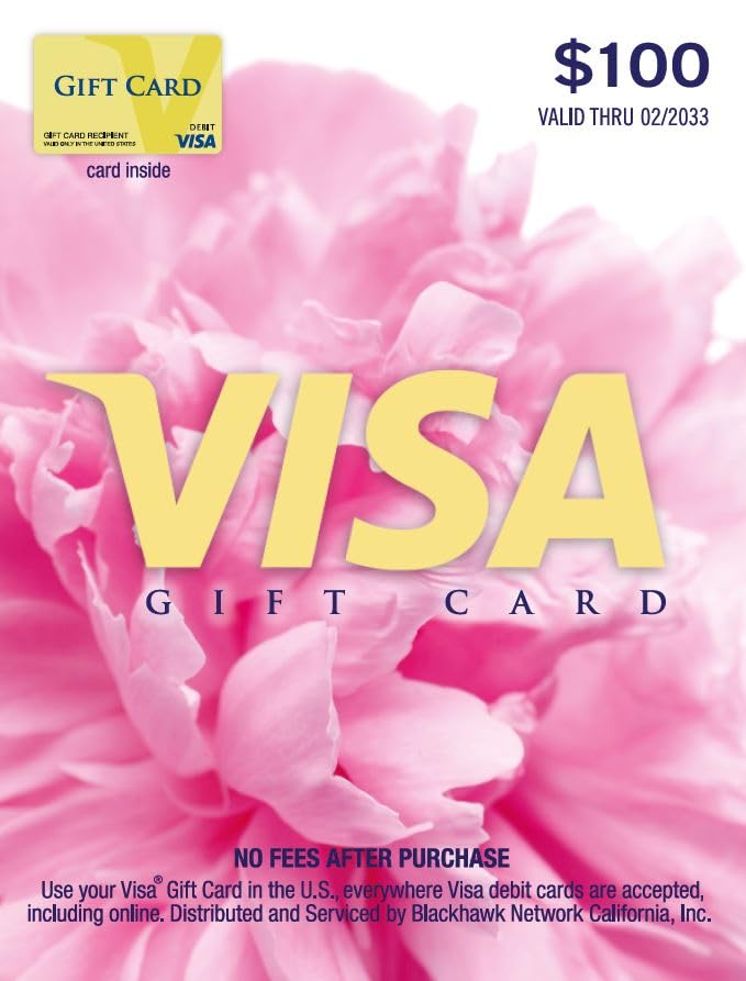Visa $100 Gift Card (plus $5.95 Purchase Fee)