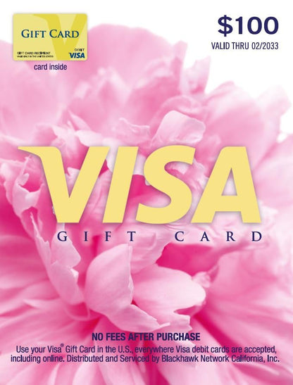 Visa $100 Gift Card (plus $5.95 Purchase Fee)