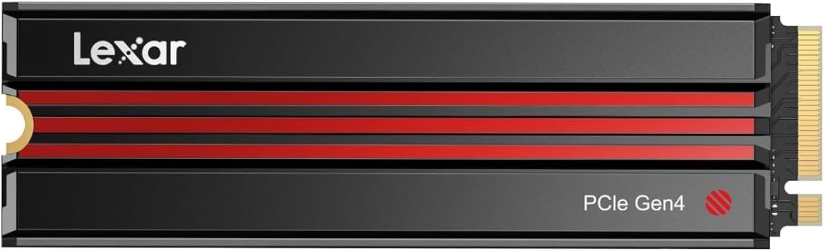 Lexar EQ790 1TB SSD with Heatsink M.2 2280 PCIe Gen4x4 NVMe 1.4, Blazing Speeds Up to 7000MB/s Read 5000MB/s Write for Intense Workloads & PS5 PC Gaming, High Performance Internal Solid State Drive