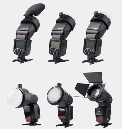 Godox S-R1 Adapter for Godox V860II, V850II, TT685, and TT600 Series Flashes, Compatible for AK-R1 Round Head Accessories