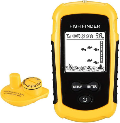 LUCKYLAKER Sonar Handheld Fish Finder Transducer Portable Water Depth Finder Boat Kayak Wireless Transducer Fish Finders