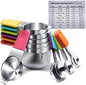 Measuring Cups, U-Taste Measuring Cups and Spoons Set of 15 in 18/8 Stainless Steel : 7 Measuring Cups and 7 Measuring Spoons with 2 D-Rings and 1 Professional Magnetic Measurement Conversion Chart