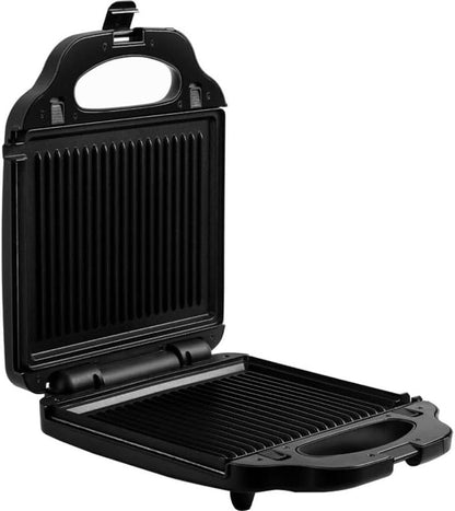 Salton 3-In-1 Pocket Sandwich Maker, Belgian Waffle Maker, and Electric Grill with Non-Stick Removable Dishwasher-Safe Plates, Indicator Lights, Cord Wrap and Upright Storage (SM1543), Small