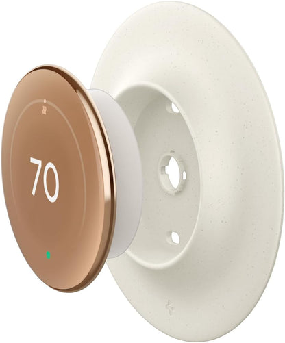 Spigen Wall Plate Designed for New Google Nest Learning Thermostat 4th Generation (2024) Wall Plate - Matte Black