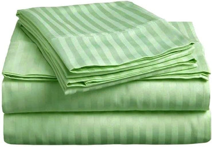 Linen Sheets 100% Egyptian Cotton- Twin-XL Sheet Set 4 Piece- 1000 Thread Count- Fits Upto 18" Deep Pocket- Long Staple Cotton Bedding, Sateen Weave-Light Blue Solid