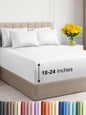 Extra Deep Queen Sheet Set - 6 Piece Breathable & Cooling Sheets - Hotel Luxury Bed Sheets Set - Easy & Secure Fit - Soft, Wrinkle Free & Comfy Sheets Set - White Sheet Set w/Extra Deep Pockets