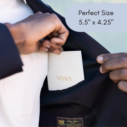 Awakened Creations™ Wedding Vow Books - 2x Vow Notebooks - 5.5"x 4.25" Pocket Sized Minimalist Vow Renewal Book with Gold Lettering Cover - Wedding Gift with Keepsake Box