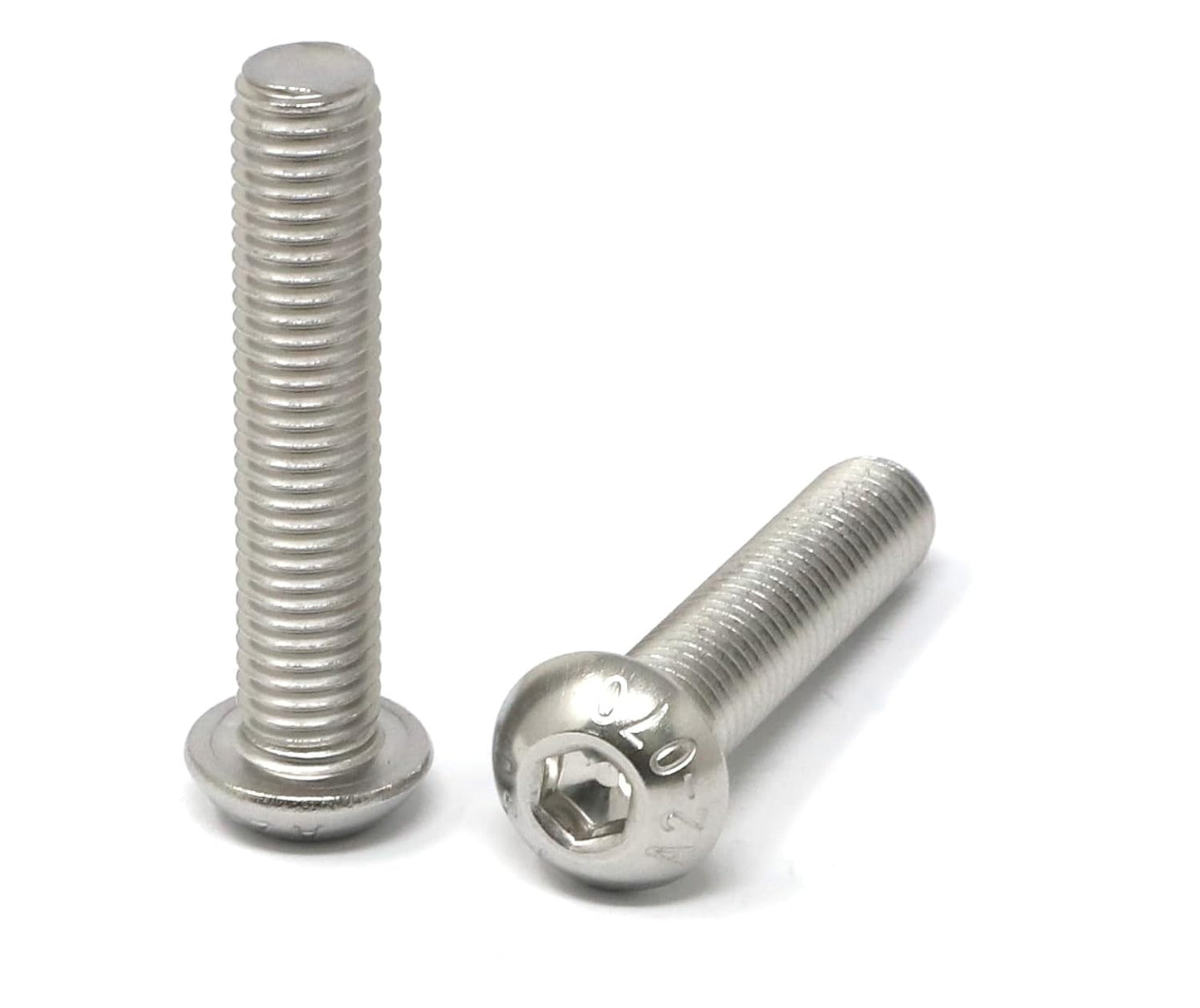 iexcell 50 Pcs M6 x 20mm Thread Pitch 1 mm Stainless Steel 304 Hex Socket Button Head Cap Screws Bolts Kit