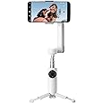 Insta360 Flow 2 White Gimbal Stabilizer for Smartphone - Foldable AI Phone Gimbal, AI&Multi-Person Tracking, Built-in Tripod/Selfie Stick, Remote Control, iPhone/Android Phone Stabilizer, Travel&Vlog