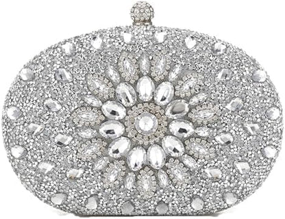 Crystal Women Evening Clutch Rhinestone Bag Bling Purse Glitter Radiant Shouder bag for Christmas Bridal Wedding Party
