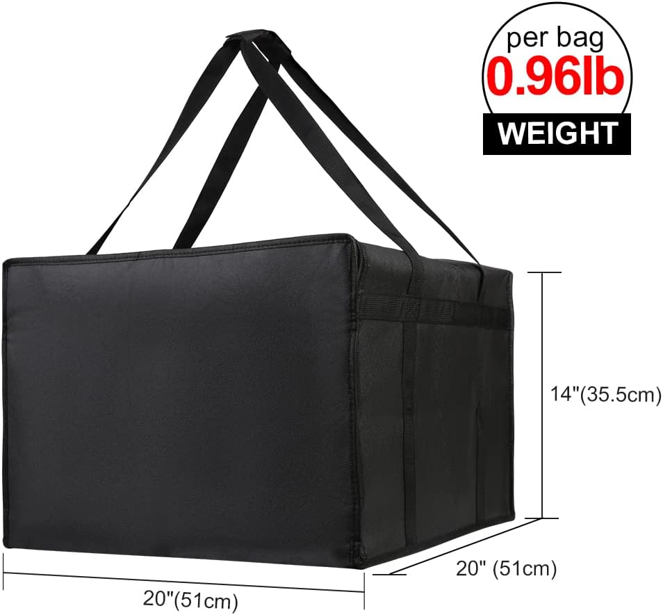 Purilite Select™ Insulated Food Delivery Bag – Extra Large Thermal Carrier for Hot &amp; Cold Food Transport