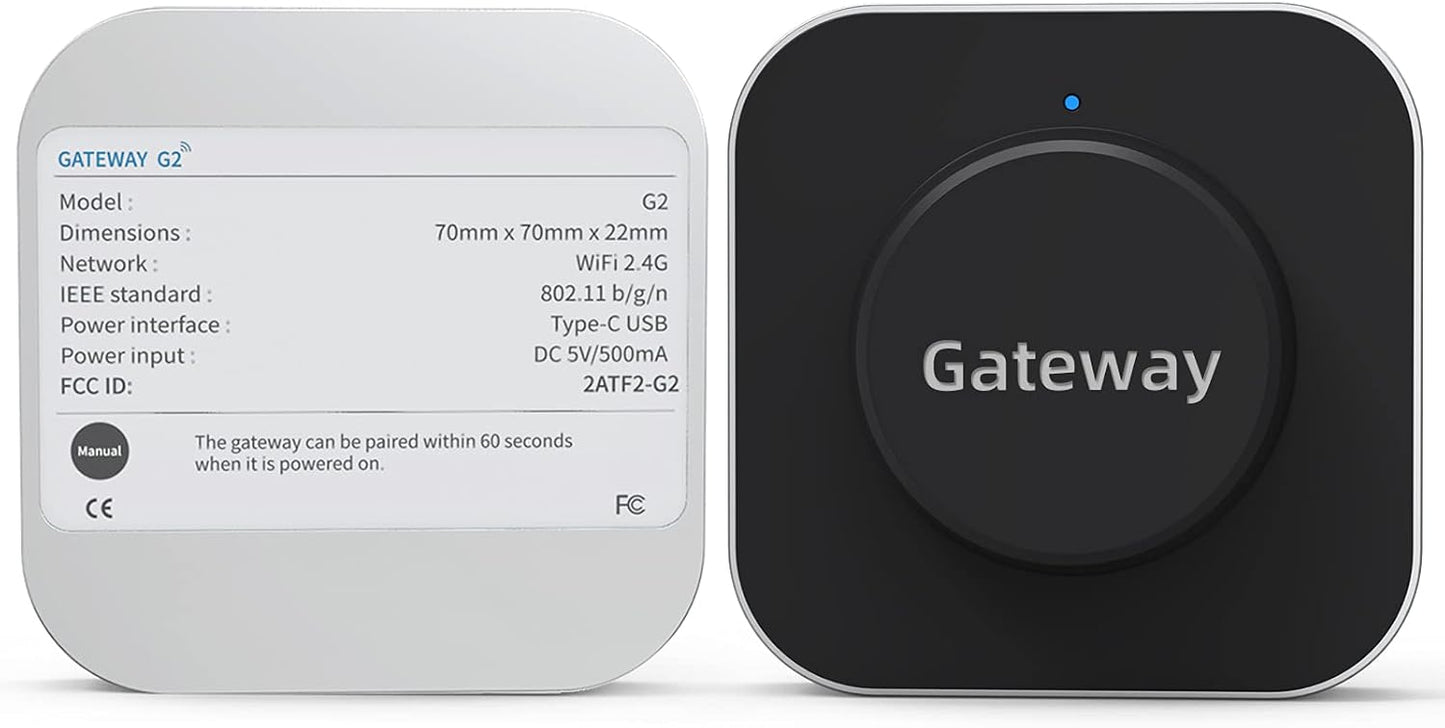 Hornbill G2 Gateway for Smart Door Lock, Wi-Fi Gateway, Keyless Entry Electronic Smart Door Lock Wi-Fi Bridge,Remote Control Bluetooth Lock Only Works for TTLock App