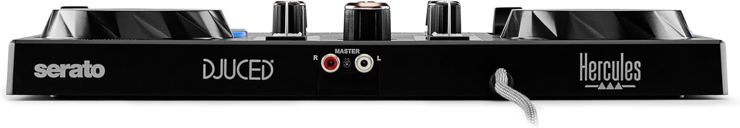 Hercules DJControl Inpulse 200 MK3 DJ Controller, 2 Deck DJ Mixer with Jog Wheels, Pads, Crossfader, Beginner DJ Equipment with Tutorials and Streaming, Compact Portable DJ Board, Compatible with PC